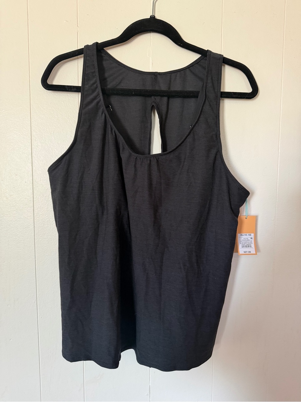 Kona Sol Black Tank Swim Cover-Up
